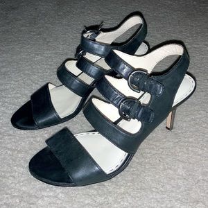 Coach Black Leather Strappy Sandals Size 10